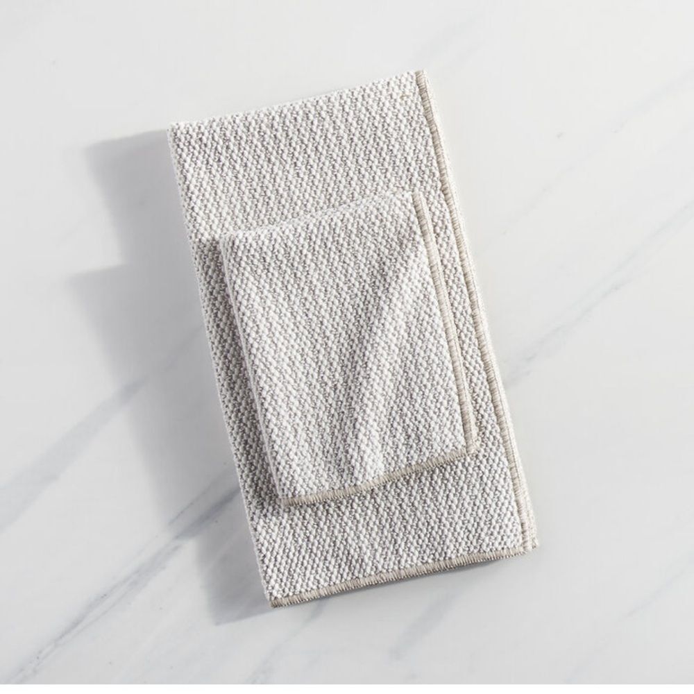 Norwex Kitchen Towel and Kitchen Cloth Set of 2 Heathered Oatmeal NWT - Picture 2 of 11
